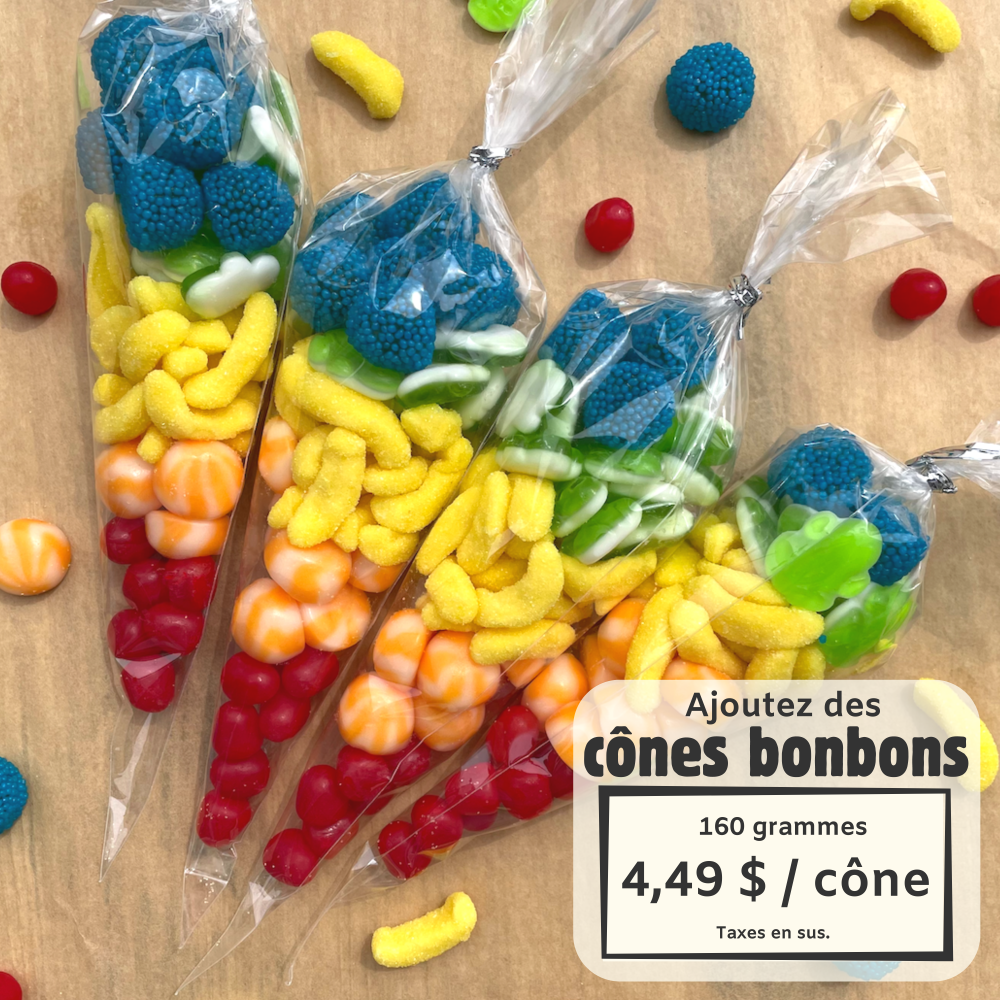 Cône de bonbons Fête d'enfants boite anniversaire | Charlojeu